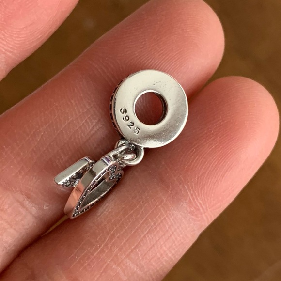 NWOT Heart and Angel Wings Dangle Charm Sterling Silver 915 - Picture 12 of 12